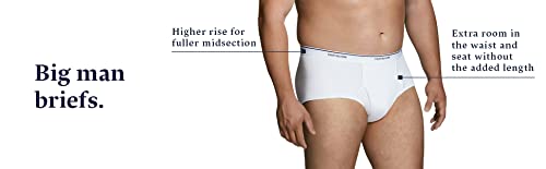 Fruit of the Loom Mens 3PK Assorted Cotton Brief, 2XL
