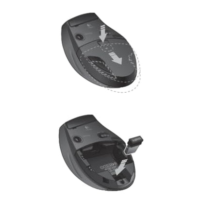 Logitech M705 Marathon Full Size 2.4 GHz Wireless Mouse - Black