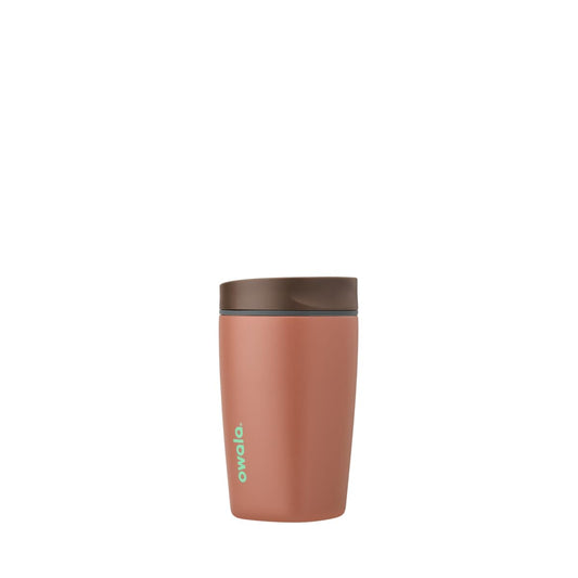 Owala SmoothSip Slider Insulated Stainless Steel Coffee Tumbler, Reusable Iced Coffee Cup, Hot Coffee Travel Mug, BPA Free 12 oz, Cozy Cocoa 🍁 All In One Marketplace Canada