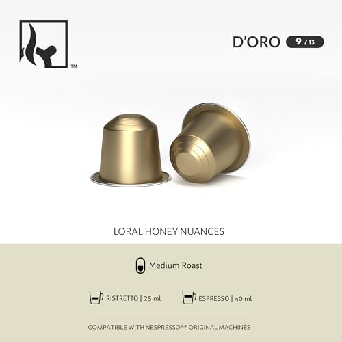 NERO AMORE Espresso Capsule Collection - 60 Nespresso-Compatible Pods with Rosa, D'Oro & D'Argento Varieties