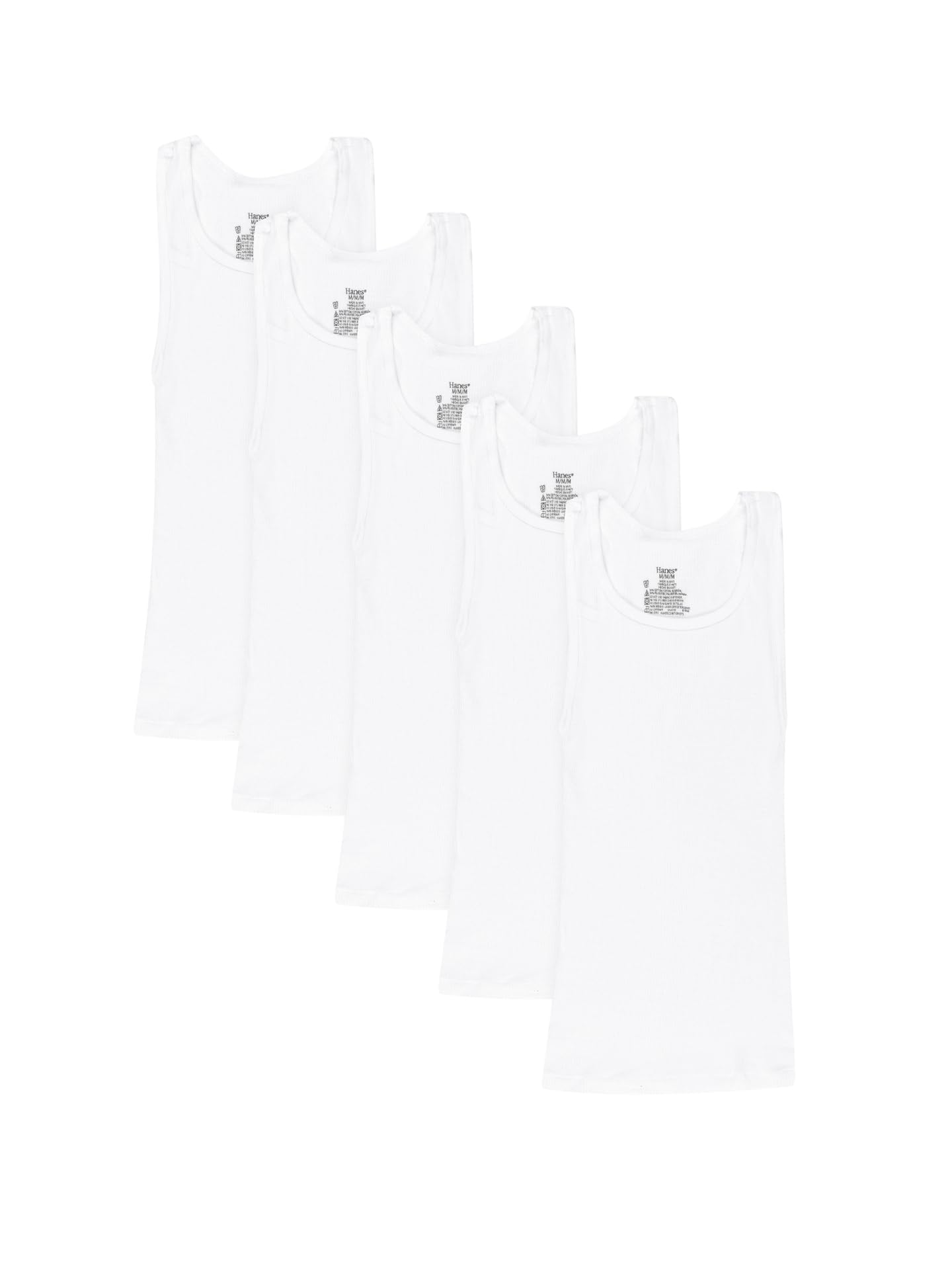 Hanes boys Tank T Shirt, White, Small US Hanes