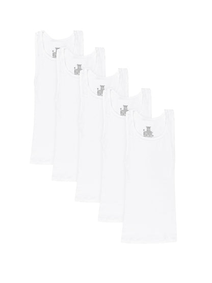 Hanes boys Tank T Shirt, White, Small US Hanes