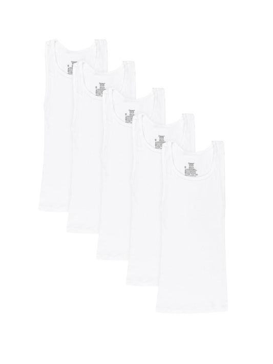 Hanes boys Tank T Shirt, White, Small US Hanes