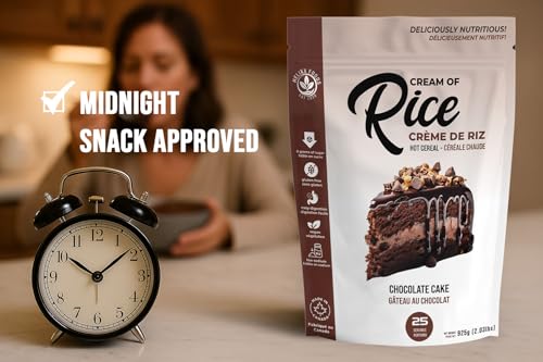 Helixx Foods Cream of Rice – Chocolate Cake Flavor, 925g (2.03 lbs) – Canadian-Made
