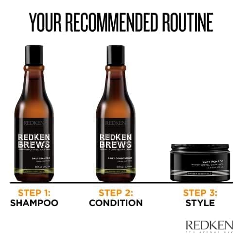 Redken Brews Styling Clay Pomade for Men, 100mL