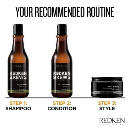 Redken Brews Styling Clay Pomade for Men, 100mL