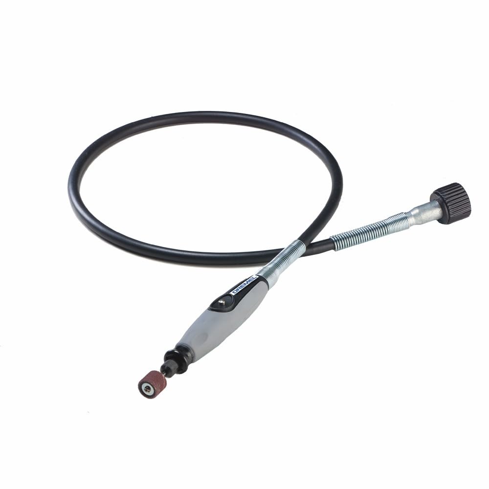 Dremel Flex Shaft Rotary Tool Attachment with Comfort Grip and 36” Long Cable-Engraver, Polisher, and Mini Sander-Ideal for Detail Metal Engraving, Wood Carving, and Jewelry Polishing, 225-02, Grey Dremel