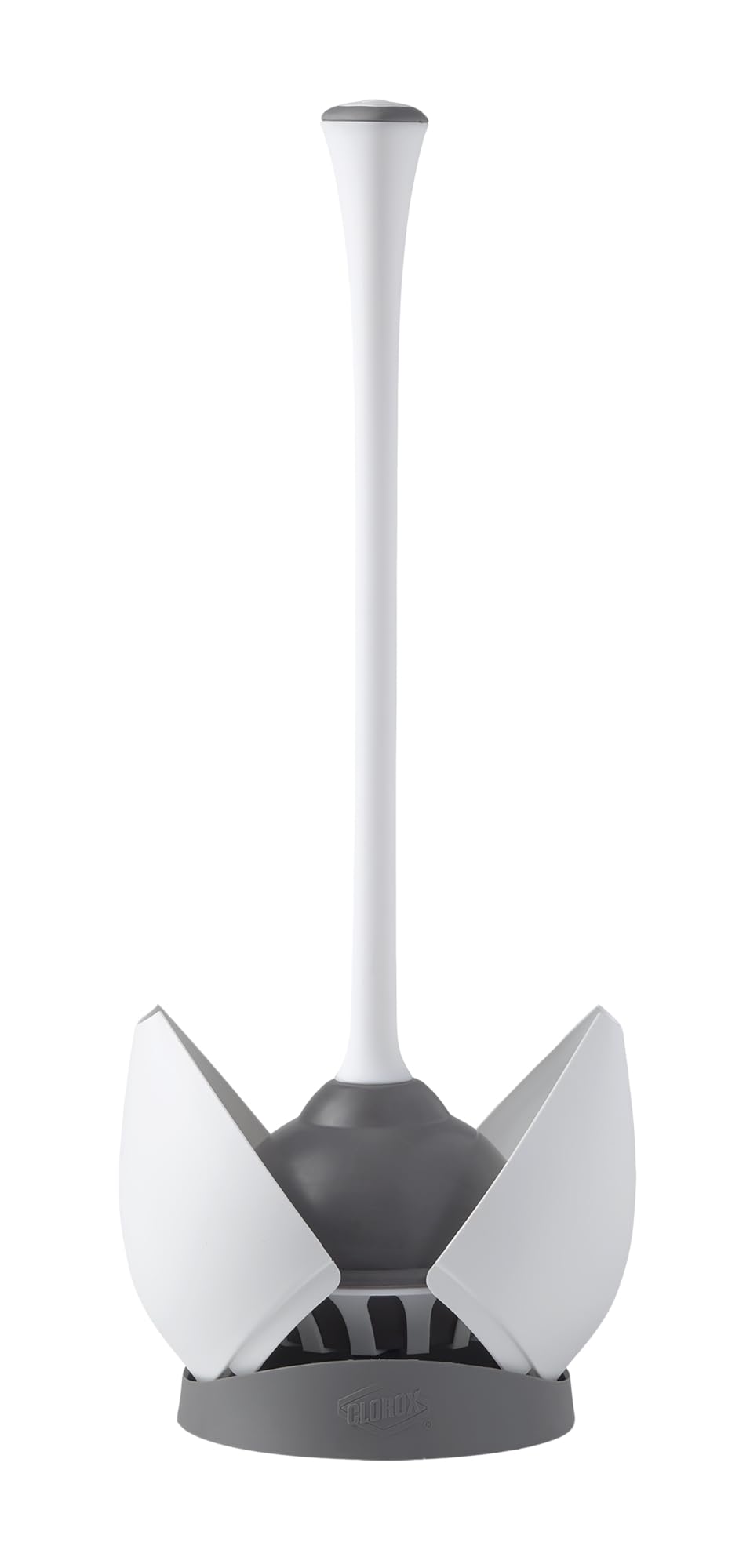Clorox Toilet Plunger with Hideaway Caddy for Bathroom, Accessories Organizers & Storage, Toilet Unclogger, Plunger with Holder Clorox