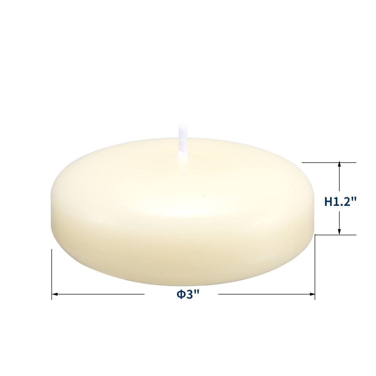 qinxiang 24 Pack Floating Candles, 3” Ivory Unscented Dripless Wax Burning Candles, for Cylinder Vases, Weddings, Party and Holiday 🍁 All In One Marketplace Canada