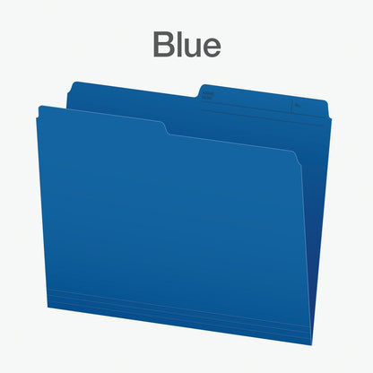 Pendaflex File Folders, Blue Colour File Organizers, 1/2 Cut Tab, Letter Size, Durable Paper Stock, 100/Box, Ideal for Office, Home, and School Filing Needs Pendaflex
