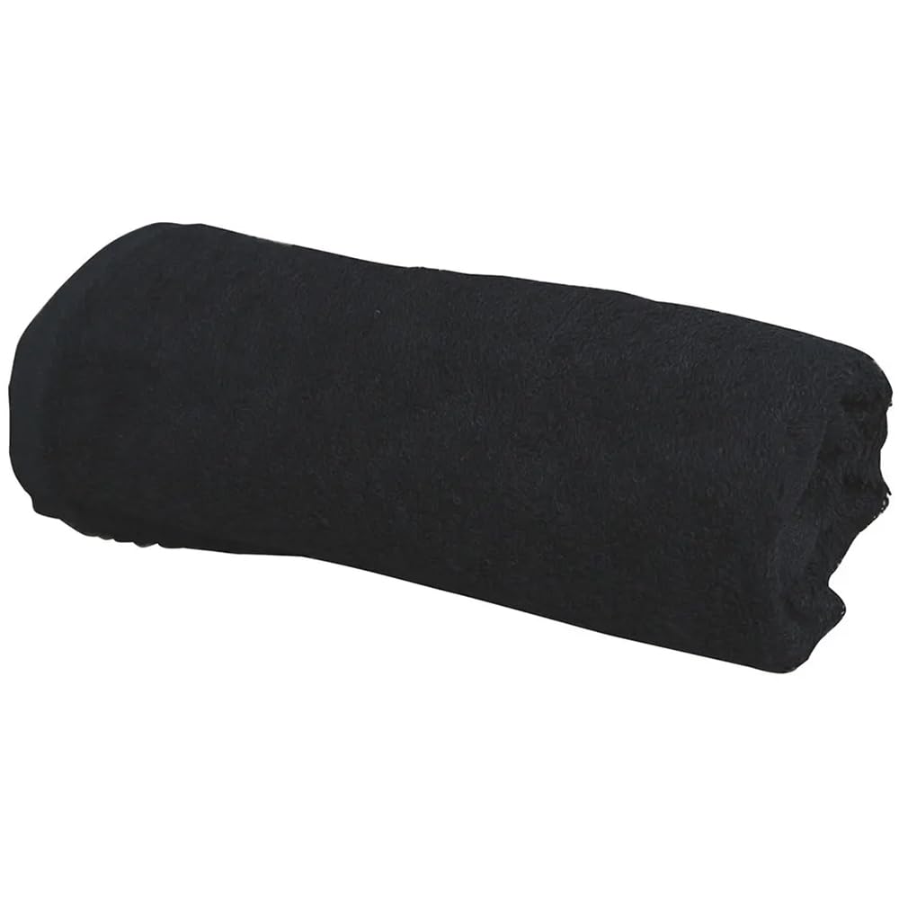 ForPro Premium Bleach Tough Salon Towels, Black, 100% Cotton, Bleach-Proof Towels, Stain Resistant, 16” W x 27” L, 12-Count