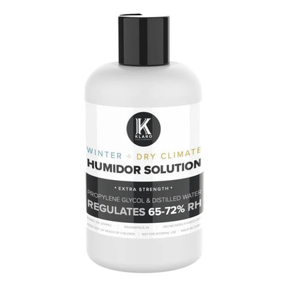 Klaro Humidor Solution Single Bottle - Special Formula 50% Distilled Water / 50% Propylene Glycol 250 ml - by CASE ELEGANCE (Winter) 🍁 All In One Marketplace Canada