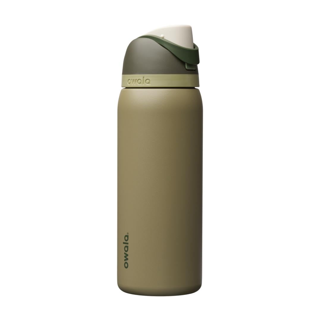 Owala FreeSip Insulated Stainless Steel Water Bottle with Straw, BPA-Free Sports Water Bottle, Great for Travel, 32 Oz, Off Road