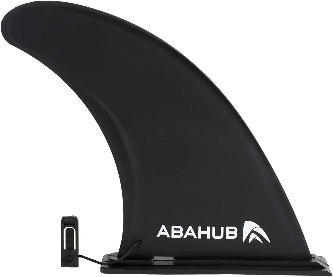 Abahub 9'' SUP Fin Inflatable Paddle Board Replacement Fins, Quick Release Slide in Detachable Center Fin for iSUP Stand UP Paddleboard Inflatable Boards 9 Inch 1 Pack Black
