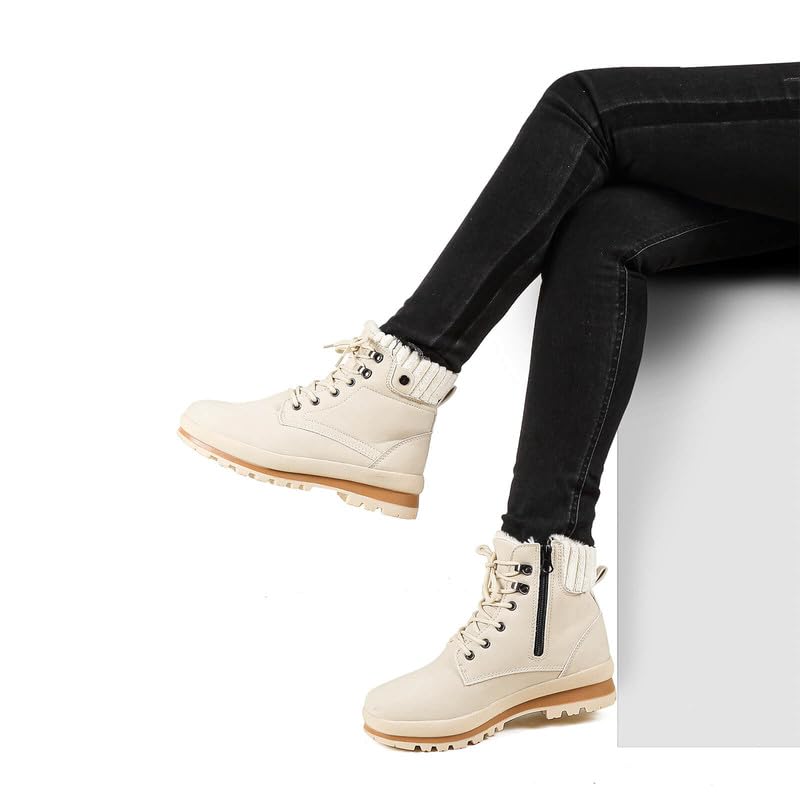 Womens Snow Boots Waterproof Warm Fur Lined Ankle Booties Ladies Lace Up Hiking boots Non Slip Platform Boots with Side Zipper Outdoor Winter Boots 🍁 All In One Marketplace Canada