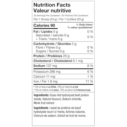 ALT Nutrition Grass-Fed Beef Protein Isolate – Peach Mango Flavor, 25 Servings