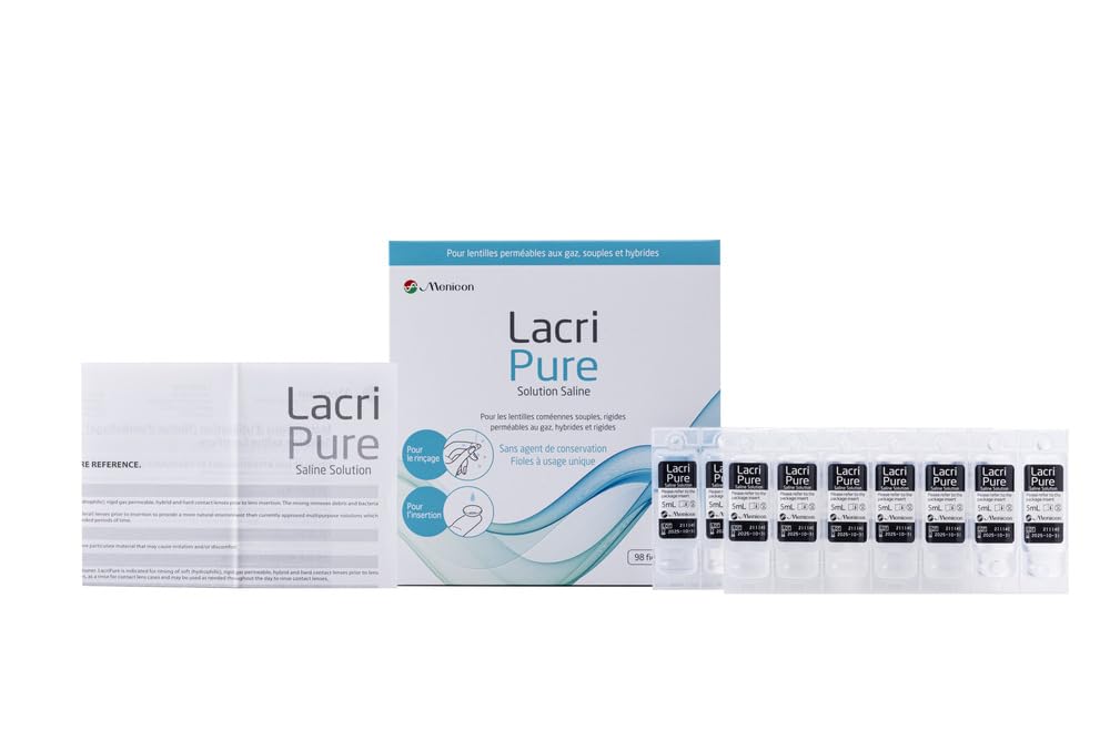 LacriPure Saline Solution 98x5ml vial Box Menicon