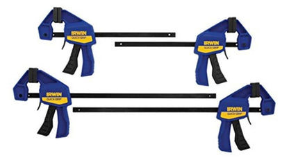 IRWINQUICK-GRIPOne-Handed Mini Bar Clamp 4 Pack, (2) 6", (2) 12", 1964748 IRWIN