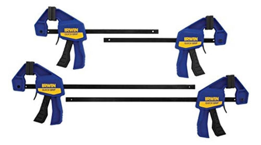 IRWINQUICK-GRIPOne-Handed Mini Bar Clamp 4 Pack, (2) 6", (2) 12", 1964748 IRWIN