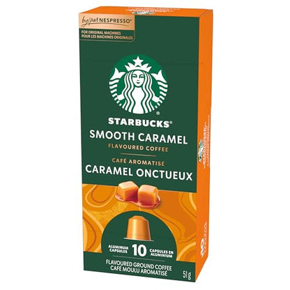 STARBUCKS Smooth Caramel Coffee Capsules for Nespresso Original Line - Blonde Roast, 5 Boxes (255g)
