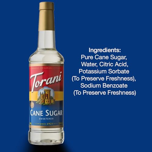 Torani Cane Sugar Syrup, 25.4 oz Bottle