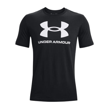 Under Armour Men's Sportstyle Logo Short Sleeve T Shirt, (001) Black / / White, Large Under Armour