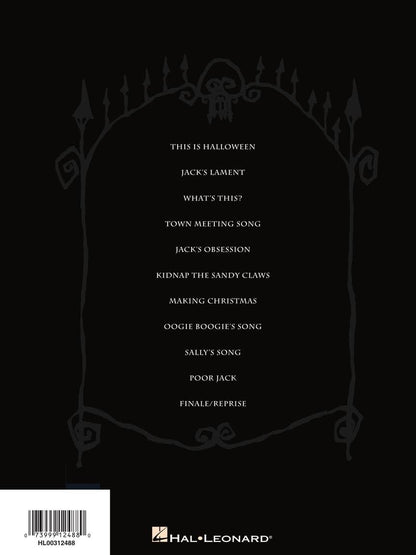 L'Étrange Noël de monsieur Jack de Tim Burton | Recueil de partitions | Arrangements piano, chant et guitare pour les fans de la bande originale | 11 chansons emblématiques d'Halloween et de Noël | Musique de film pour piano et voix