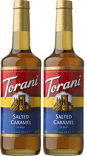 Torani Salted Caramel Syrup, 750ml Bottle, 2-Pack