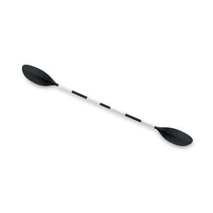 INTEX 69629E 86" Kayak Paddle: Ribbed Spoon Shaped Blades – Durable Lightweight Aluminum Shaft – Comfortable Grips – 3-Position Feather Adjustability – TUV RL Approved