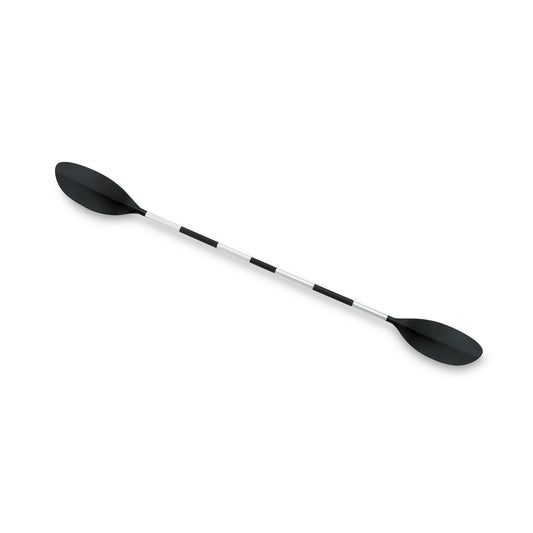 INTEX 69629E 86" Kayak Paddle: Ribbed Spoon Shaped Blades – Durable Lightweight Aluminum Shaft – Comfortable Grips – 3-Position Feather Adjustability – TUV RL Approved