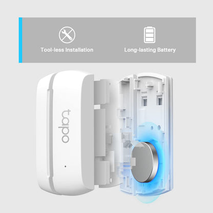 TP-Link Tapo T110 Contact Sensor, White, Requires Tapo Hub, Long Battery Life, Real-Time Notification, Smart Action Tapo