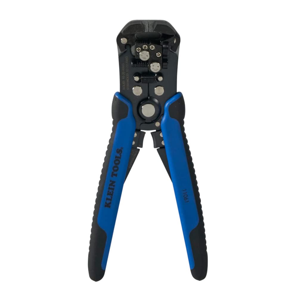 Klein Tools 80013 Wire Stripper/Ratcheting Crimper, Electrical Crimping Tool Kit with Automatic Wire Stripper and Ratcheting Insulated Terminal Crimper, 2-Piece