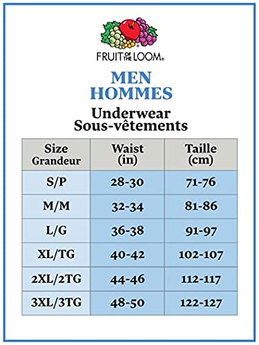 Fruit of the Loom Mens 3PK Assorted Cotton Brief, 2XL