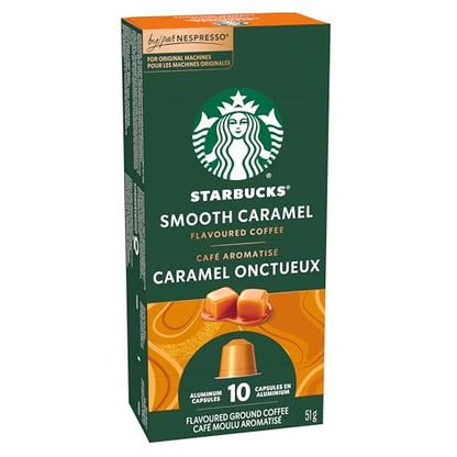 STARBUCKS Smooth Caramel Coffee Capsules for Nespresso Original Line - Blonde Roast, 5 Boxes (255g)