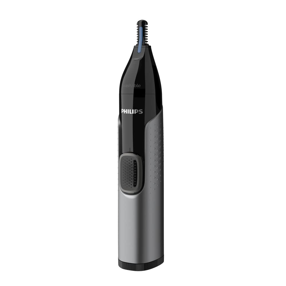 Philips Nose Trimmer Series 3000, Nose, Ear & Eyebrow Trimmer with Protective Guard System & Travel Pouch, NT3650/26 - Available at All In One Marketplace Canada