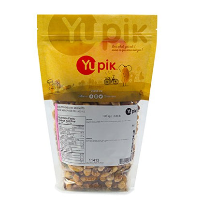 Yupik Deluxe Roasted Salted Nut Mix – 1kg Premium Blend of Cashews, Brazil Nuts, Hazelnuts & Pecans