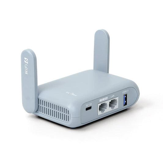 GL.iNet GL-MT3000 (Beryl AX) Pocket-Sized Wi-Fi 6 Wireless Router WiFi, Travel WiFi Router, Portable Internet Router & Wireless Access Point, VPN router for Public WiFi/Business/Moblie/RV/Cruise/Plane - Available at All In One Marketplace Canada