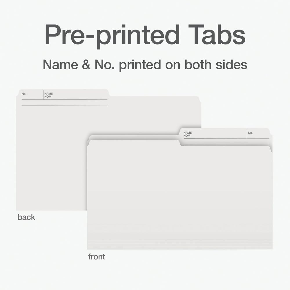 Pendaflex File Folders - Ivory/White Colour File Organizers, 1/2 Cut Tab, Legal Size, Durable Paper Stock, 100/Box, Ideal for Office, Home, and School Organization Pendaflex