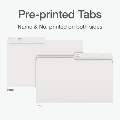 Pendaflex File Folders - Ivory/White Colour File Organizers, 1/2 Cut Tab, Legal Size, Durable Paper Stock, 100/Box, Ideal for Office, Home, and School Organization Pendaflex
