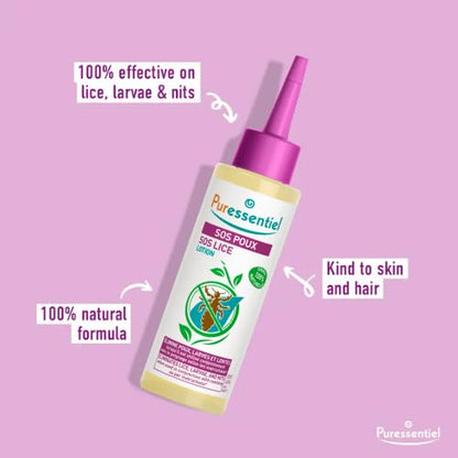 Puressentiel 100% Natural SOS Lice Treatment Lotion & Comb, for Kids -100ml