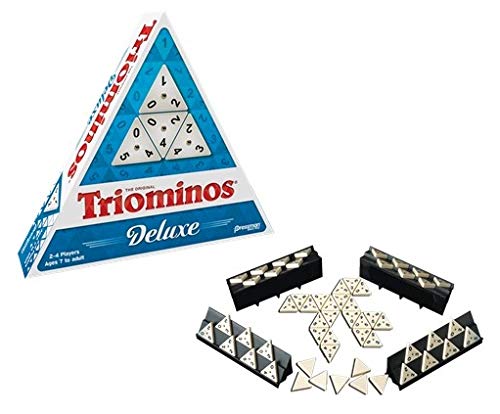 Pressman Tri-Ominos® - Deluxe Edition Triangular Tiles with Brass Spinners