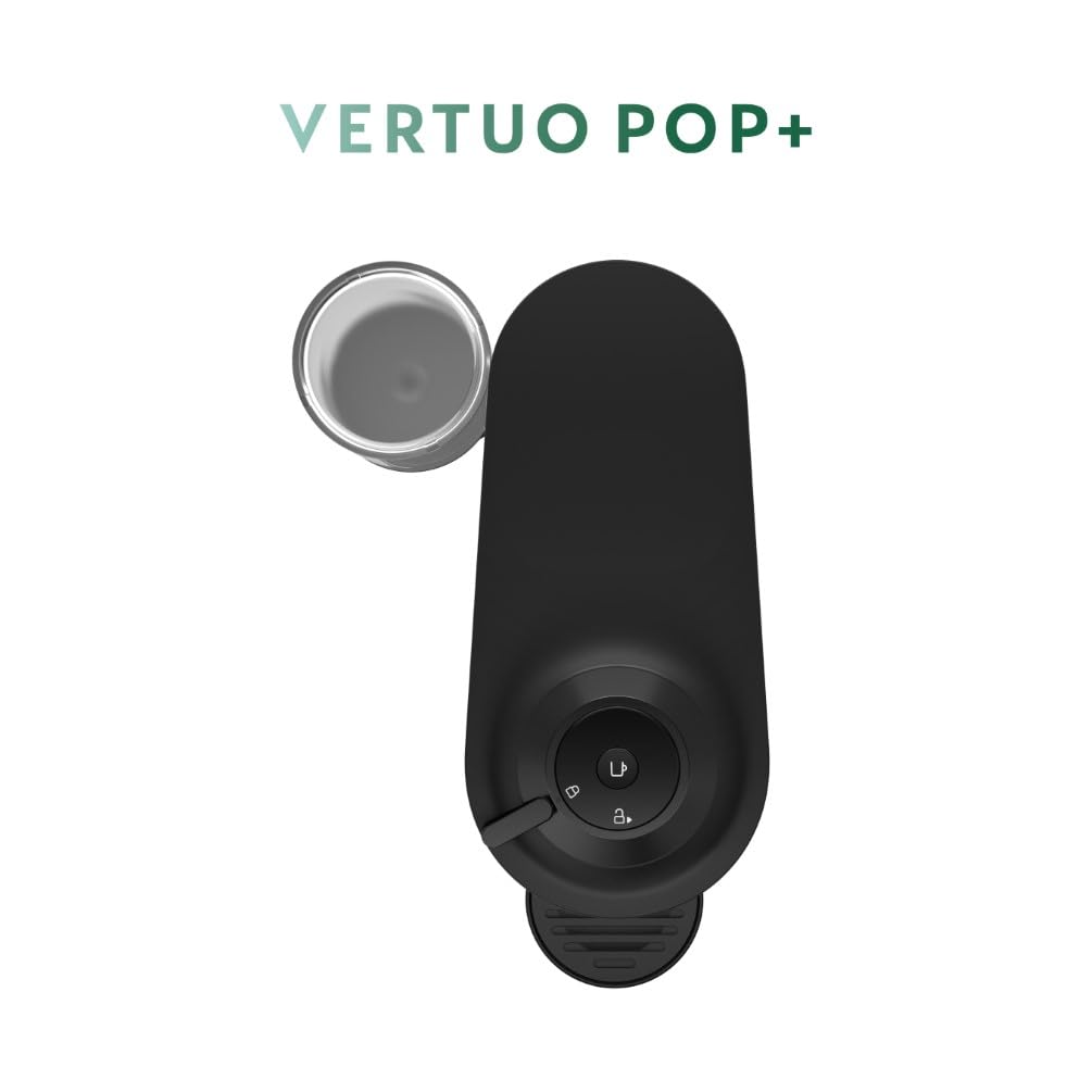 Nespresso Vertuo Pop+ Pod Coffee Maker Liquorice Black with Milk Frother