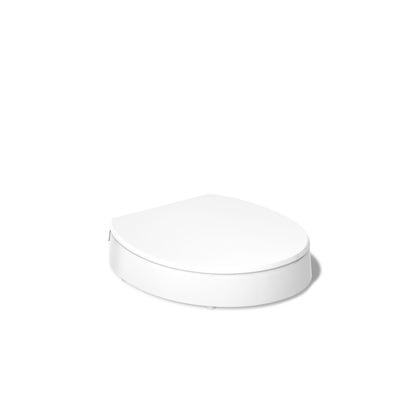 KOHLER Hyten Elevated Quiet-Close Round-Front Toilet Seat, White