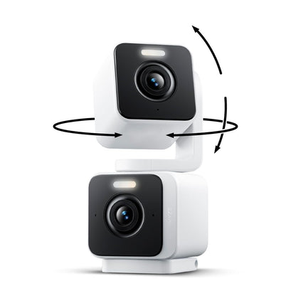 Wyze Pan Cam Duo Indoor/Outdoor IP65 2K 360° Pan/Tilt/Zoom Smart Home Security Camera with Color Night Vision, Works with Alexa & Google Assistant, White WYZE