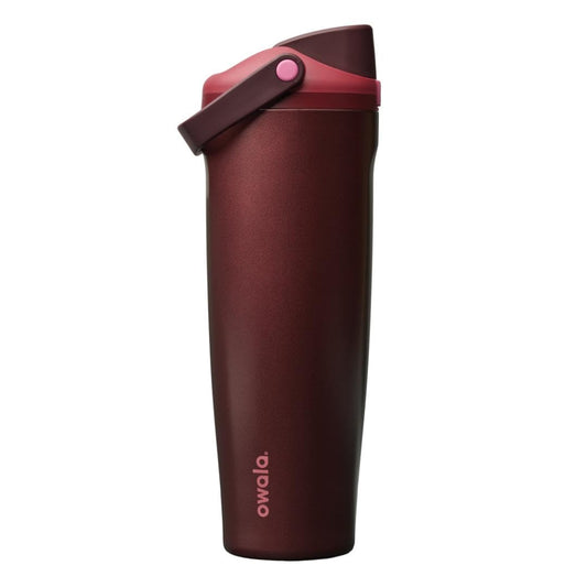 Owala FreeSip Sway Insulated Stainless Steel Water Bottle with Two-Way Spout, Built-In Straw and Bucket Handle, Made for Travel, School, and Sports, 40oz, BPA Free, Leak Proof, Black Cherry 🍁 All In One Marketplace Canada