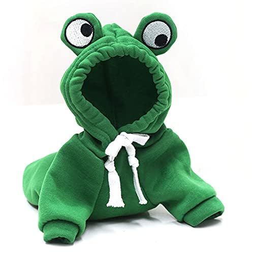 Warm Dog Winter Clothes Cute Fruit Dog Coat Hoodies Fleece Pet Dogs Costume Jacket for French Bulldog Chihuahua Ropa para Perro(Green,S) 🍁 All In One Marketplace Canada