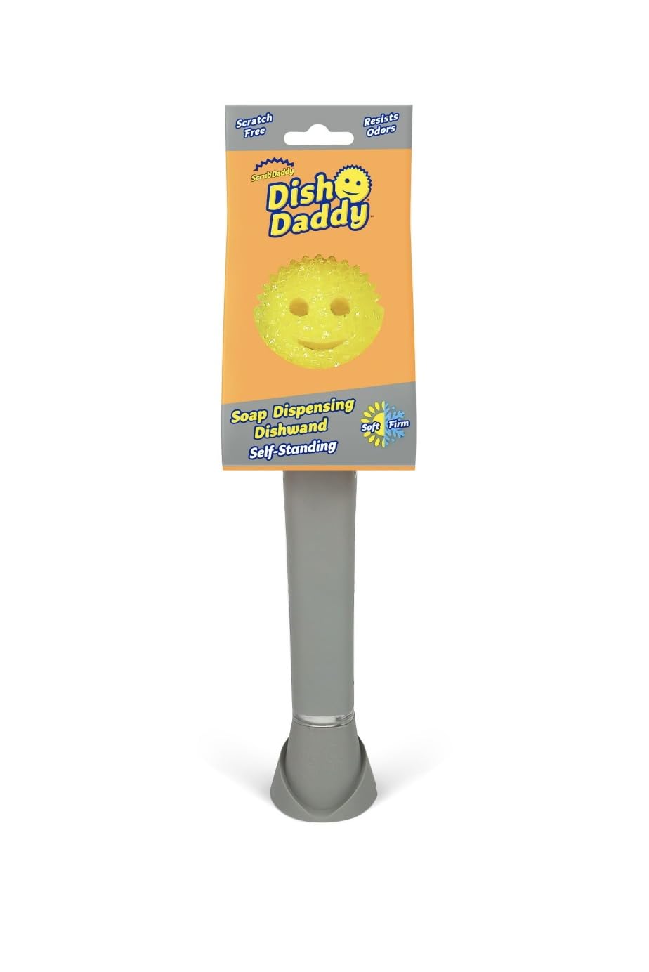 Scrub Daddy Self- Standing Soap Dispensing Dishwand, Silver SCRUB DADDY