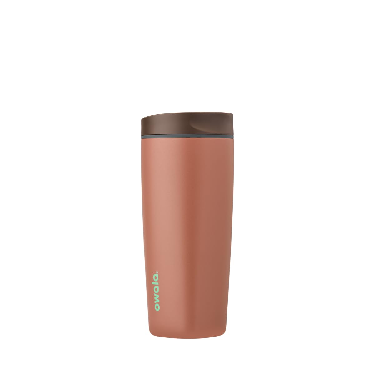 Owala SmoothSip Slider Insulated Stainless Steel Coffee Tumbler, Reusable Iced Coffee Cup, Hot Coffee Travel Mug, BPA Free 20 oz, Cozy Cocoa