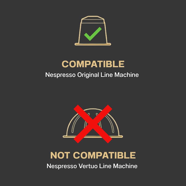 Nespresso OriginalLine Compatible Variety Pack | 100 Aluminum Capsules | 8 Italian Coffee Flavors