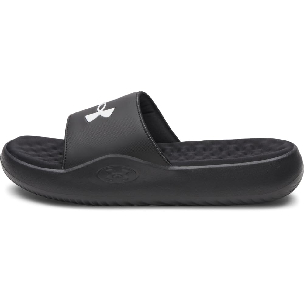 Under Armour Men's Ignite Pro 8 Fixed Band Slides Sandal, (004) Black/Black/White, 10 🍁 All In One Marketplace Canada